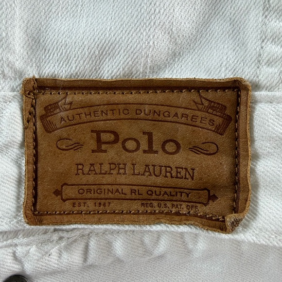 Vintage Polo Ralph Lauren Denim Trucker Jacket White Medium Oversized Boxy - Picture 8 of 12